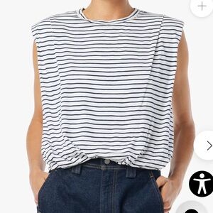 Joe’s Jeans Arden Slub Striped Sleeveless Tee, XS